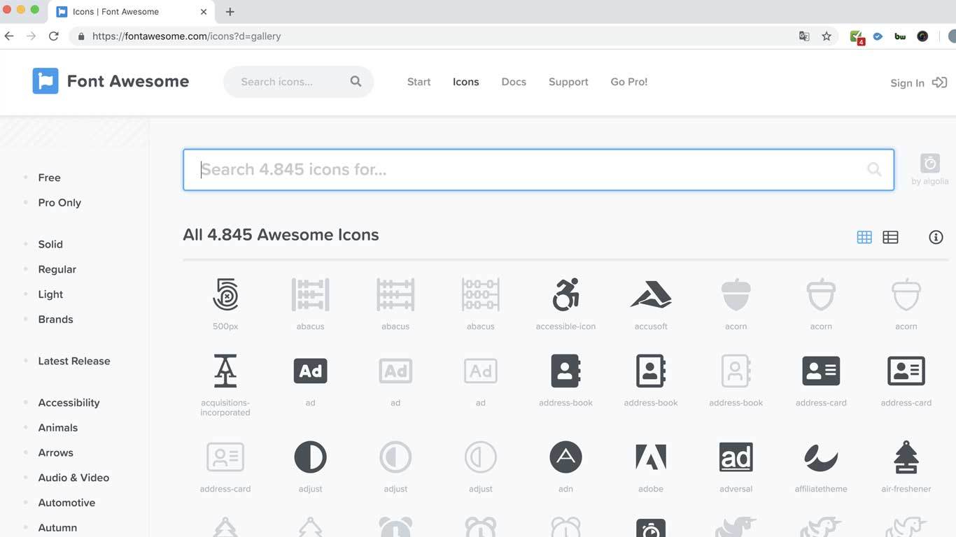 Fontawesome-Kostenlose-Icons